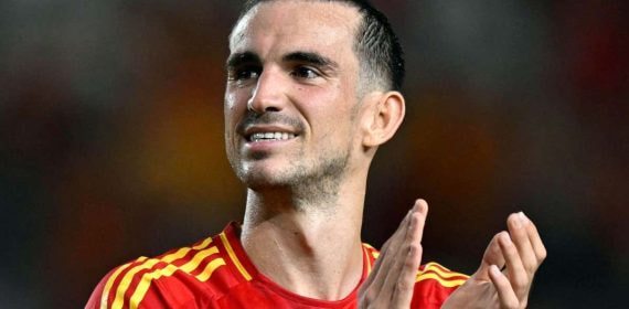 Fabián Ruiz, al acabar el partido ante Dinamarca.