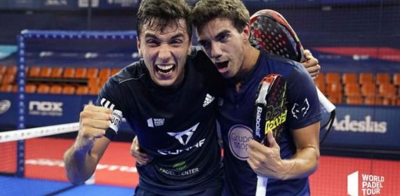 Ale Galán y Juan Lebrón celebran una victoria cuando formaban pareja.