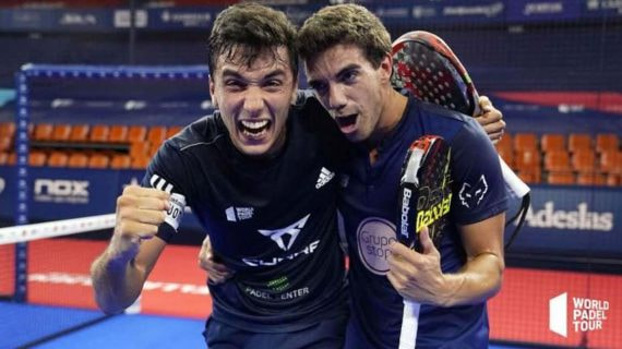 Ale Galán y Juan Lebrón celebran una victoria cuando formaban pareja.