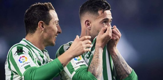 Sergio León celebra su gol en el Betis-Espanyol del 30 de enero del 2019, el día que cambió su destino.