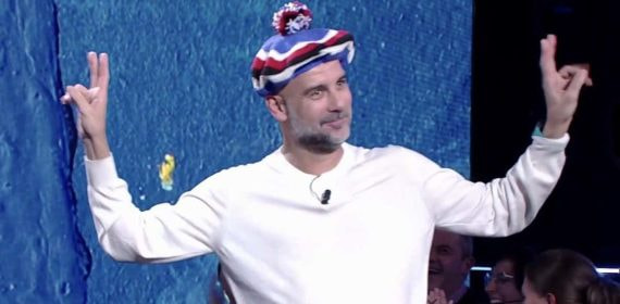Pep Guardiola, en la televisión italiana.