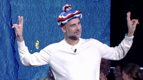 Pep Guardiola, en la televisión italiana.