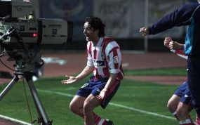 Hugo Leal durante un partido con el Atlético de Madrid.