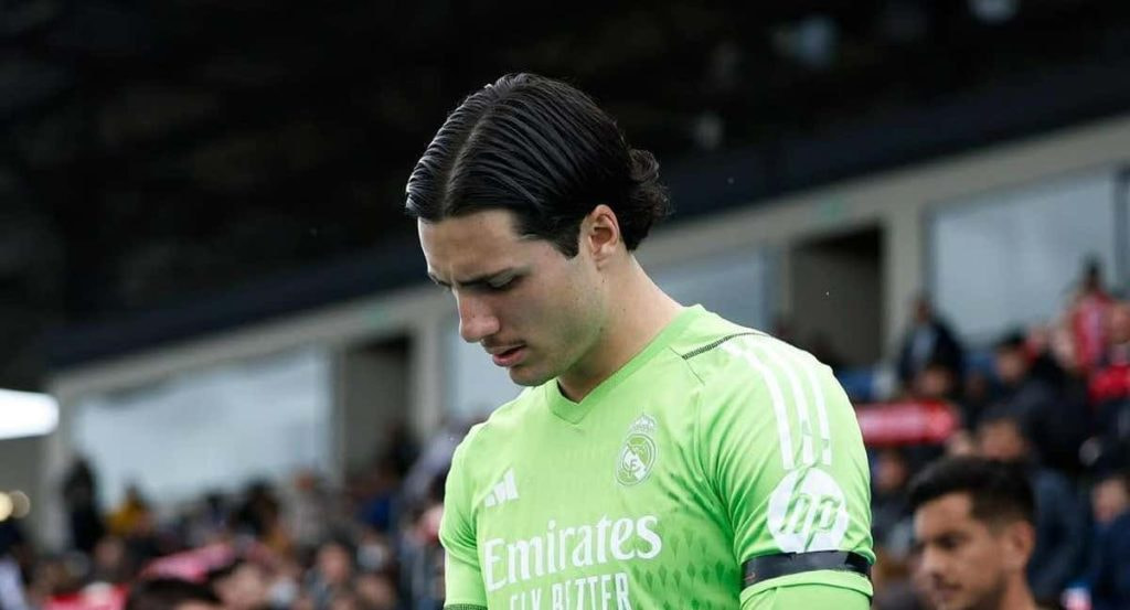 Lucas Cañizares, antes de un partido con el Real Madrid Castilla.