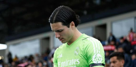 Lucas Cañizares, antes de un partido con el Real Madrid Castilla.