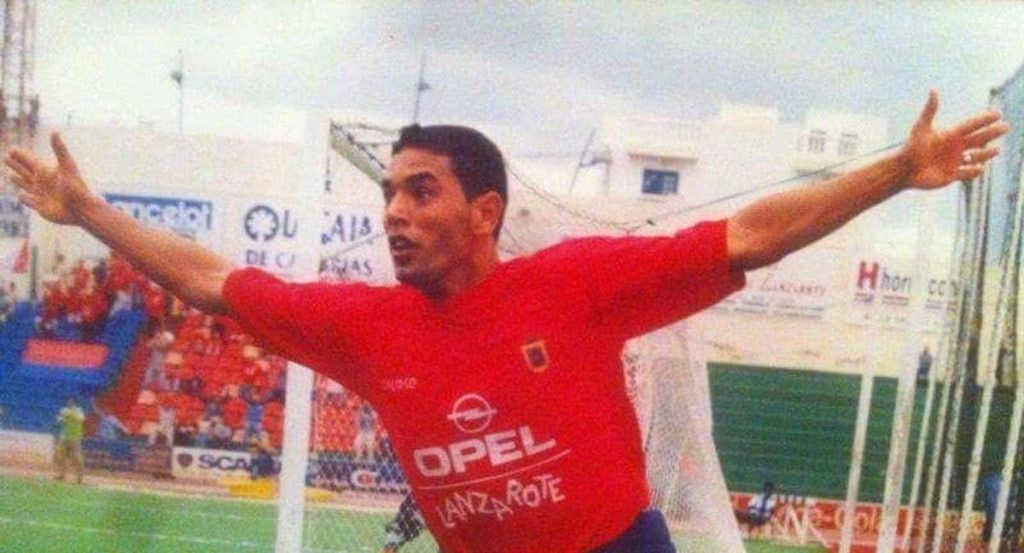 Maciot celebra con la UD Lanzarote