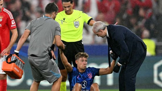 Marcos Llorente, lesionado contra el Benfica.