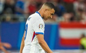 Mbappé, en un partido de la pasada Eurocopa.