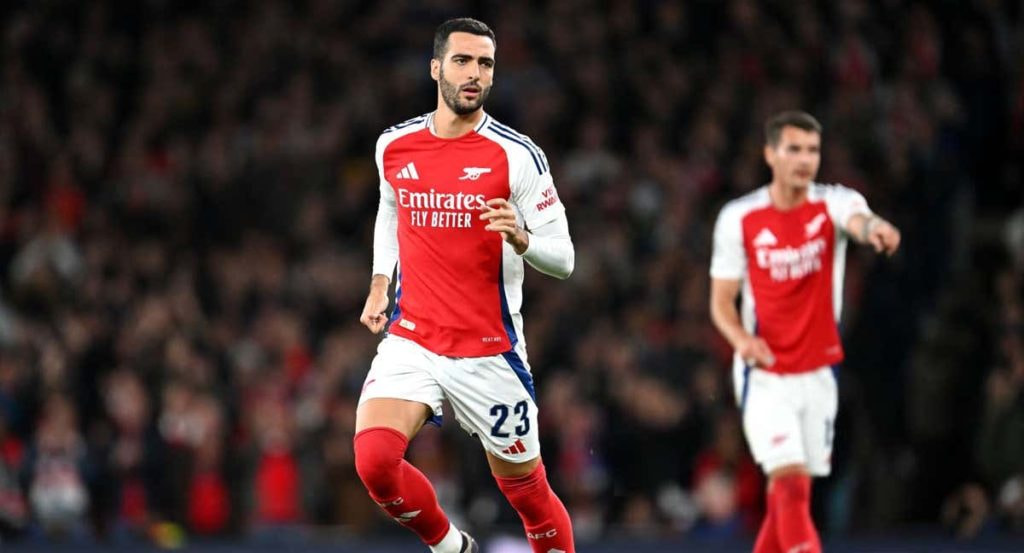 Mikel Merino disputó sus primeros minutos con el Arsenal.