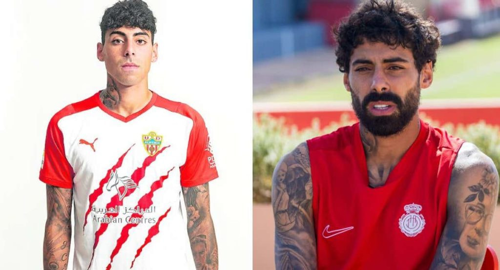 Samu Costa, durante su etapa en el Almería y ahora en el Mallorca.