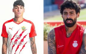 Samu Costa, durante su etapa en el Almería y ahora en el Mallorca.