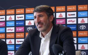 Álex Mumbrú, durante su presentación como nuevo seleccionador de Alemania.