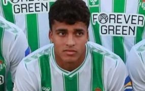 Omar Sayed Moawad, en un partido con el Betis.