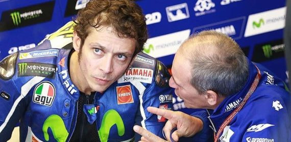 Luca Cadalora, con Valentino Rossi.