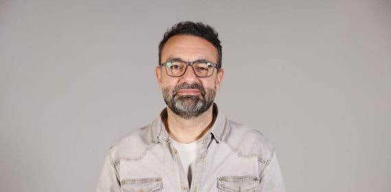 Edu García, durante su entrevista.