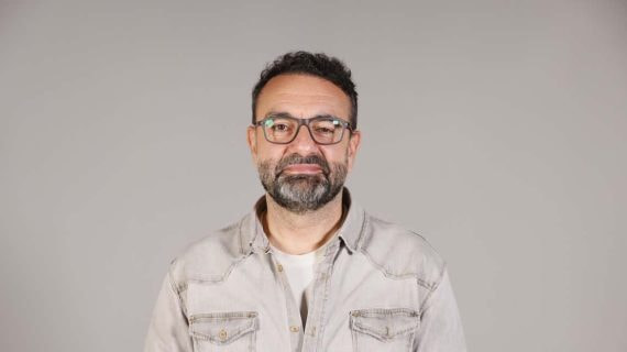 Edu García, durante su entrevista.