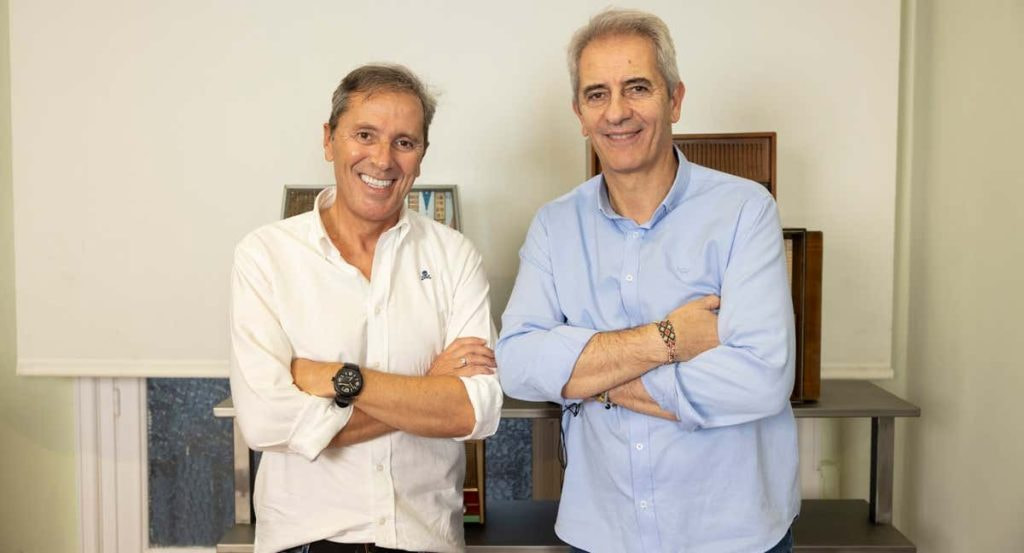 Paco González y Manolo Lama, en la sede de COPE tras la entrevista.