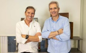 Paco González y Manolo Lama, en la sede de COPE tras la entrevista.