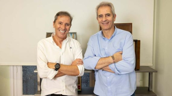 Paco González y Manolo Lama, en la sede de COPE tras la entrevista.