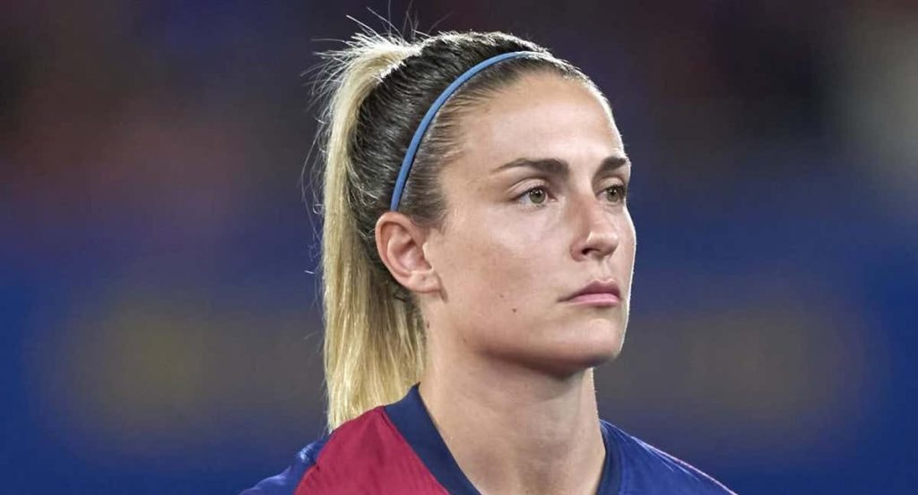 Alexia Putellas antes de un partido.