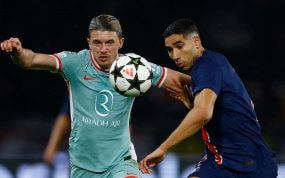 Partido de Champions League entre Atlético de Madrid y PSG.