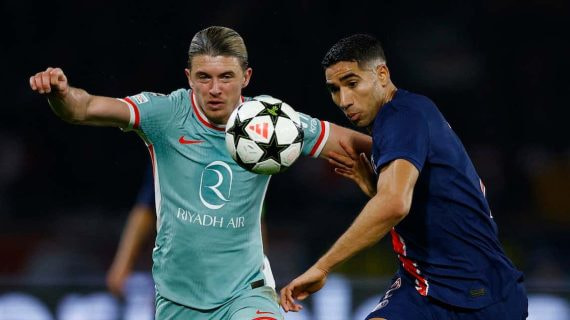 Partido de Champions League entre Atlético de Madrid y PSG.