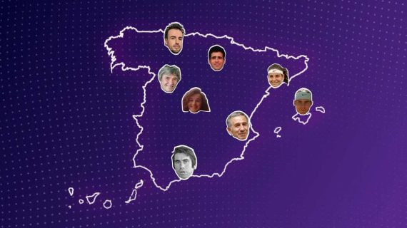 El mapa del callejero de los deportistas españoles históricos.