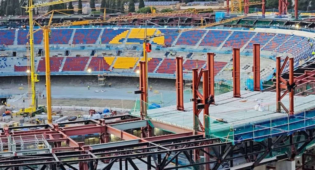 Las obras del Camp Nou, en las últimas semanas.