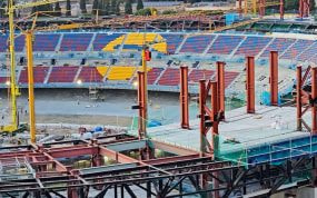Las obras del Camp Nou, en las últimas semanas.