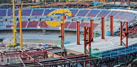 Las obras del Camp Nou, en las últimas semanas.