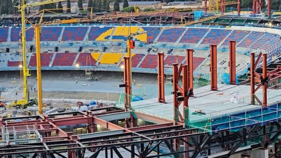 Las obras del Camp Nou, en las últimas semanas.