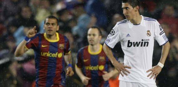 Di María, durante un Clásico.