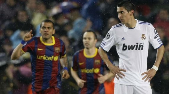Di María, durante un Clásico.