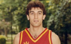 Epi con la Selección española de baloncesto.