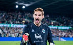 Jokin Ezkieta, durante un partido del Racing de Santander.