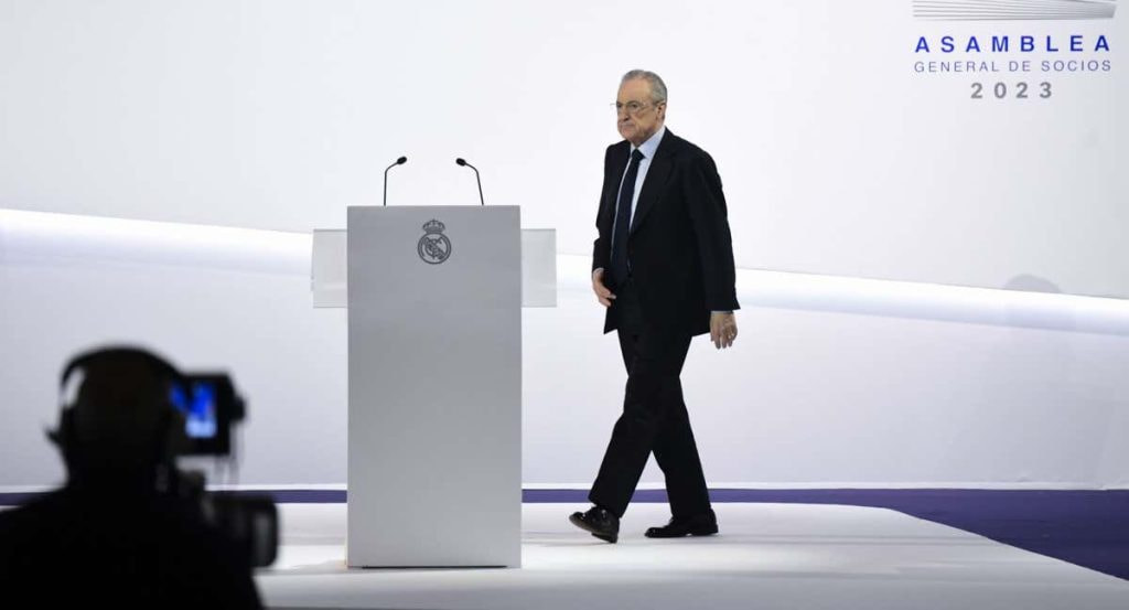 Florentino Pérez, en las Asambleas de 2023.