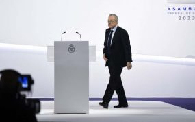 Florentino Pérez, en las Asambleas de 2023.