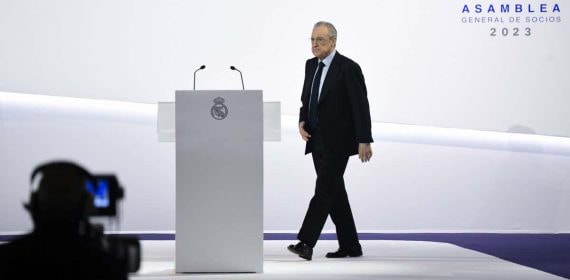 Florentino Pérez, en las Asambleas de 2023.