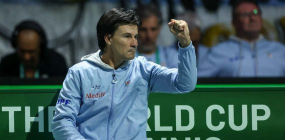 Guillermo Coria, durante las eliminatorias de la Copa Davis de septiembre en Mánchester.