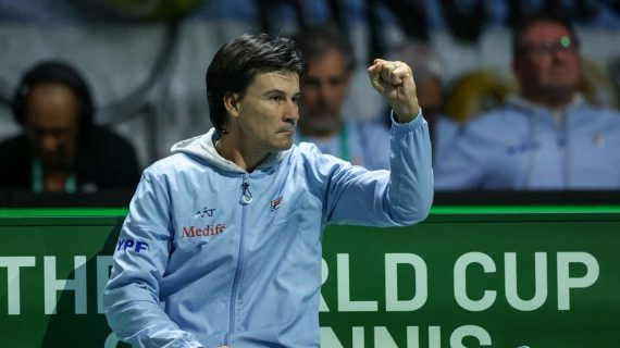 Guillermo Coria, durante las eliminatorias de la Copa Davis de septiembre en Mánchester.