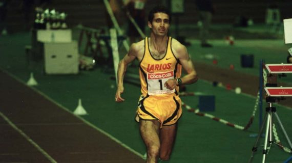 Isaac Viciosa en una competición con el Larios.