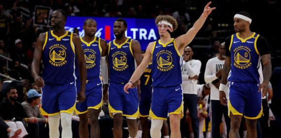 Jugadores de los Golden State Warriors de la NBA.