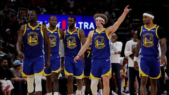 Jugadores de los Golden State Warriors de la NBA.