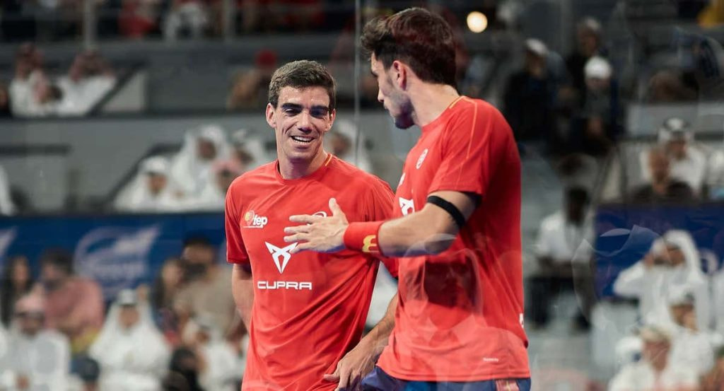 Lebrón y Galán durante el Mundial de Catar.