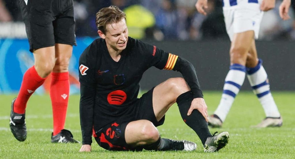 De Jong se resiente de su tobillo izquierdo.