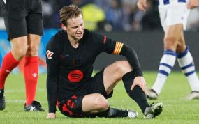 De Jong se resiente de su tobillo izquierdo.
