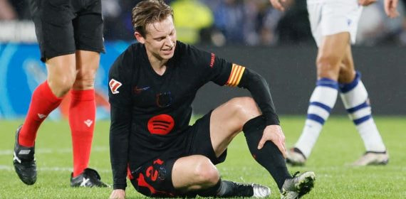 De Jong se resiente de su tobillo izquierdo.