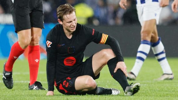 De Jong se resiente de su tobillo izquierdo.