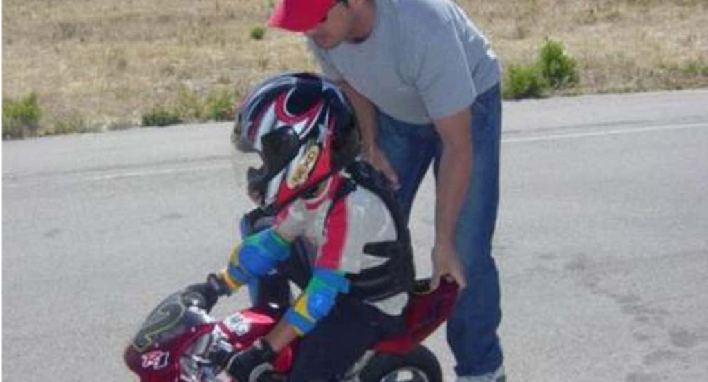 Jorge Martín en su minimoto.