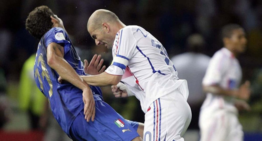 Agresión de Zinedine Zidane a Materazzi en el Mundial de 2006.
